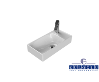 Cerastyle Sharp Etajerli Lavabo 50x25 cm (Sağdan Batarya Delikli)