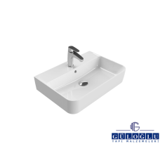 Cerastyle Hera Etajerli Lavabo 60x42 cm (Duvara Sıfır Lavabo)